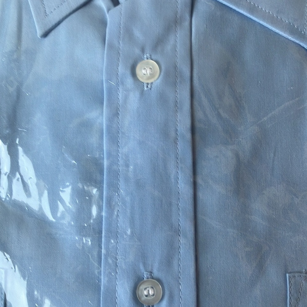 Edwards: Light Blue Long Sleeve Buttom down shirt- L (neck 16-16.5) - Picture 7 of 16